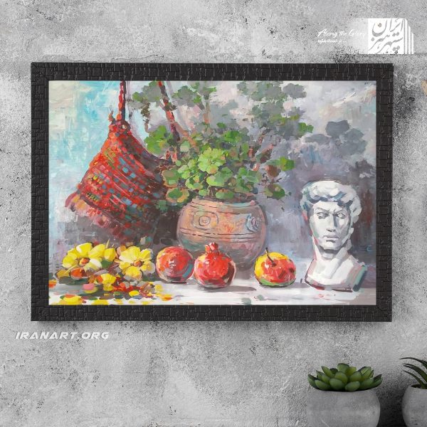 تابلو نقاشی شمعدانی