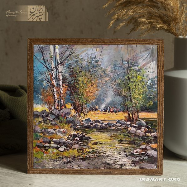 تابلو نقاشی بهار جنگل