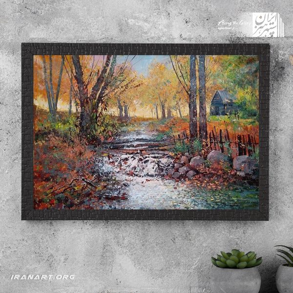 تابلو نقاشی پاییز جنگل