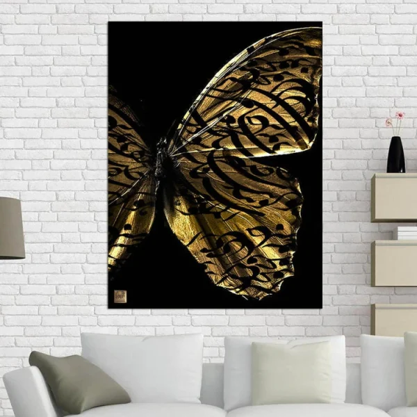 تابلو بوم میکس مدیا نقاشی خط