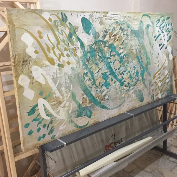 تابلو بوم نقاشی خط دکوراتیو