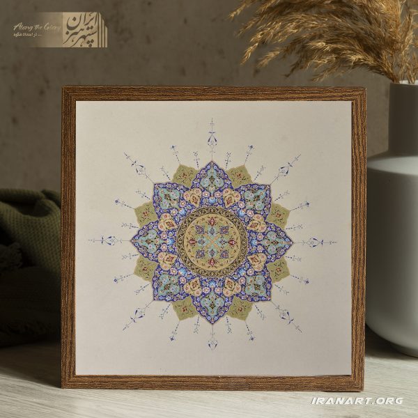 تابلو تذهیب طرح شمسه