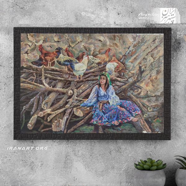 تابلو نقاشی رنگ روغن روستا