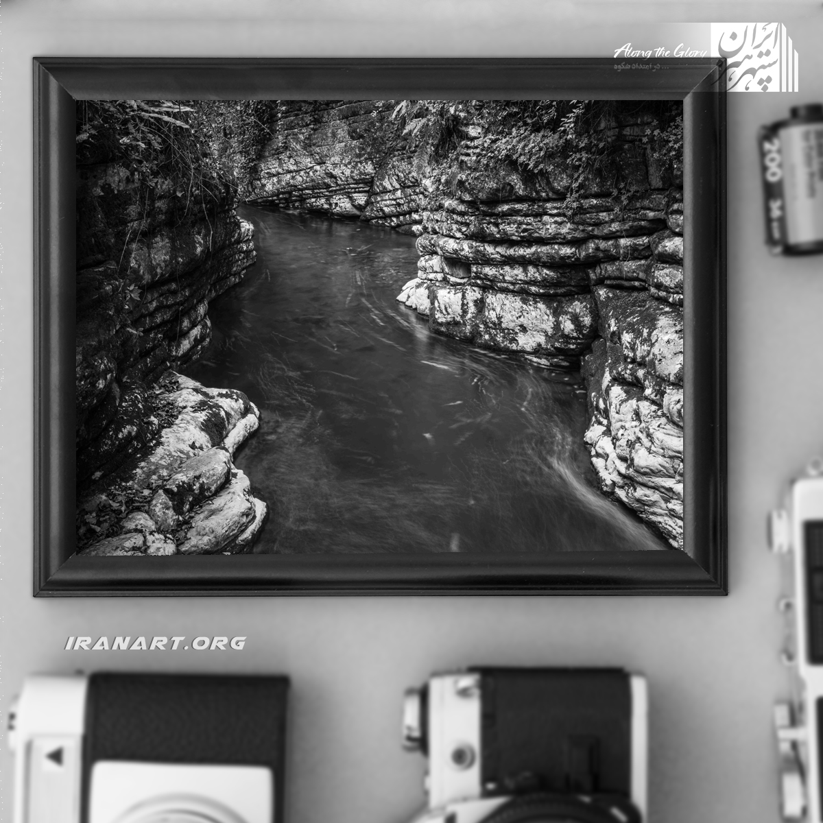 قطعه-عکس-سیاه-و-سفید-چشم-اندازهای-طبیعت-ایران،-رودخانه-آرام قطعه عکس سیاه و سفید چشم اندازهای طبیعت ایران، رودخانه آرام - Image 1