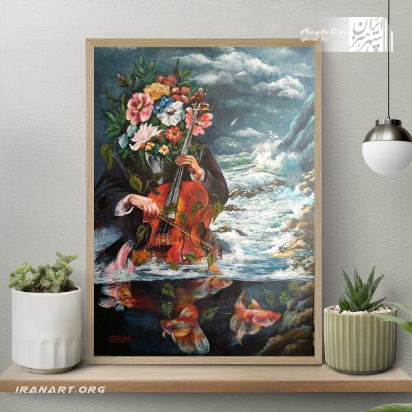 نقاشی اکریلیک موسیقی دریا