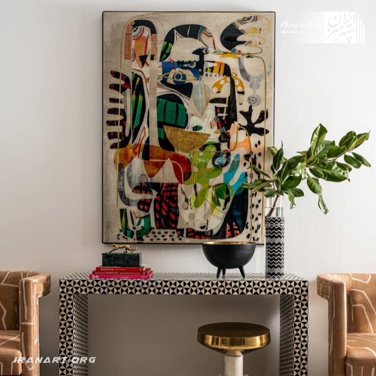 Screenshot-2025-10-13-162435 تابلو نقاشی اکریلیک انتزاعی، طرح 5 - Image 1