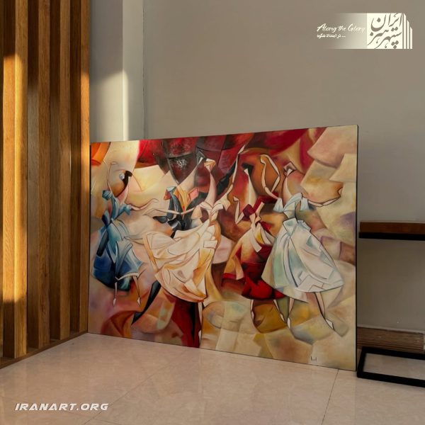 تابلو نقاشی رنگ روغن و تکسچر انتزاعی