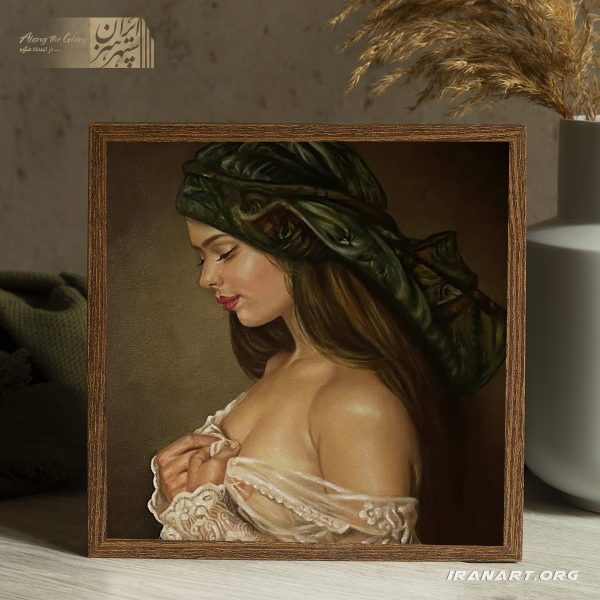 تابلو نقاشی رنگ روغن «دختر جوان» روایتی آرام از لطافت