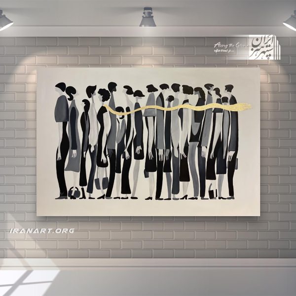 تابلو نقاشی رنگ روغن ازدحام مدرن