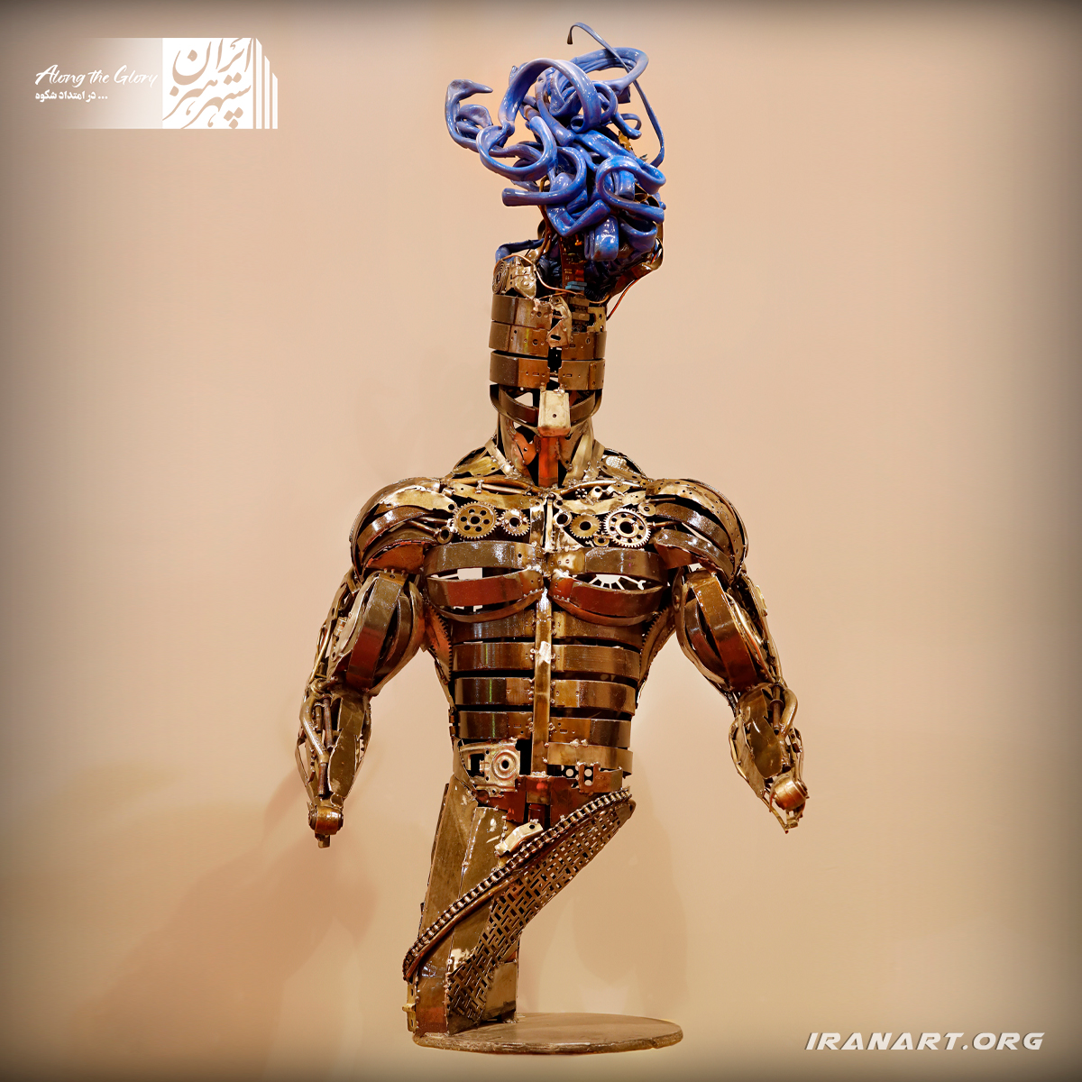 مجسمه-«افکار»،-تلفیق-فلز-و-پلیتیلن مجسمه «افکار»، تلفیق فلز و پلیتیلن - Image 1