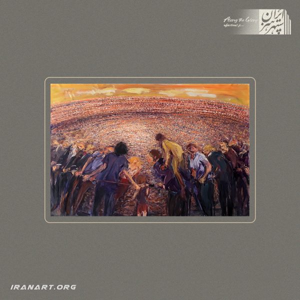قطعه نقاشی رنگ روغن روی بوم