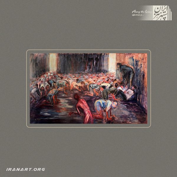 قطعه نقاشی رنگ روغن روی بوم